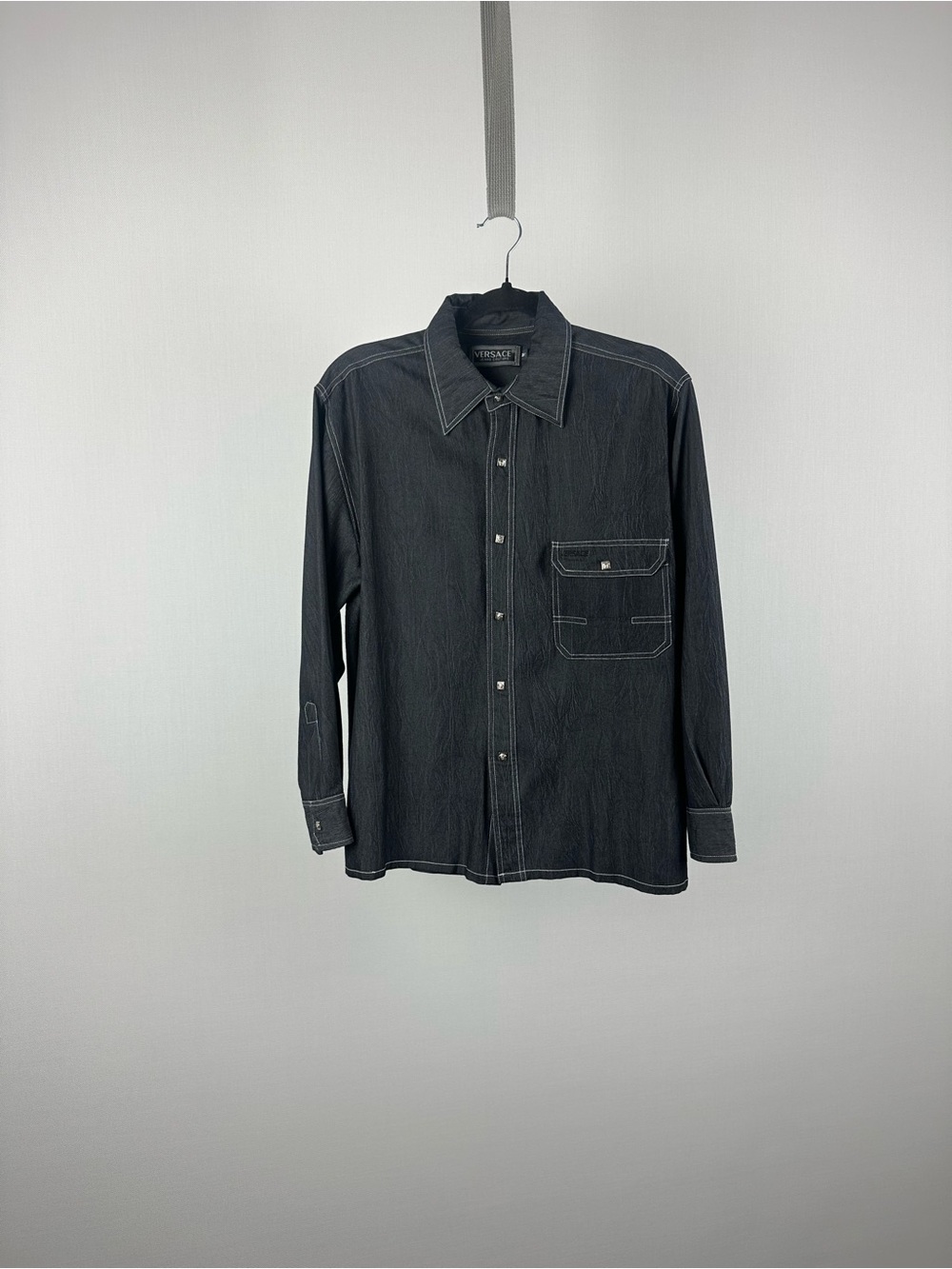 Versace Jeans Classic vintage men’s long sleeve striped button up shirt Read